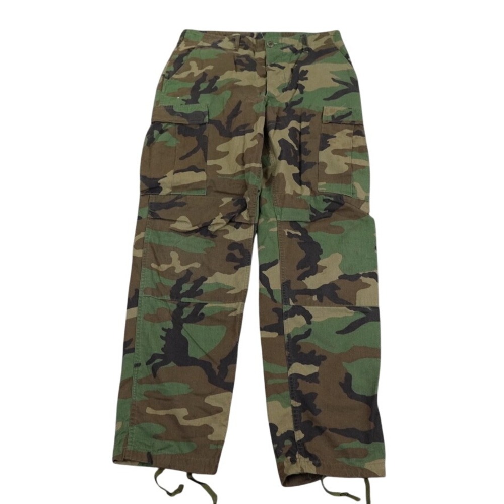 VTG Propper Combat Trousers Mens Medium Long Woodland Camo Cargo 80s‎